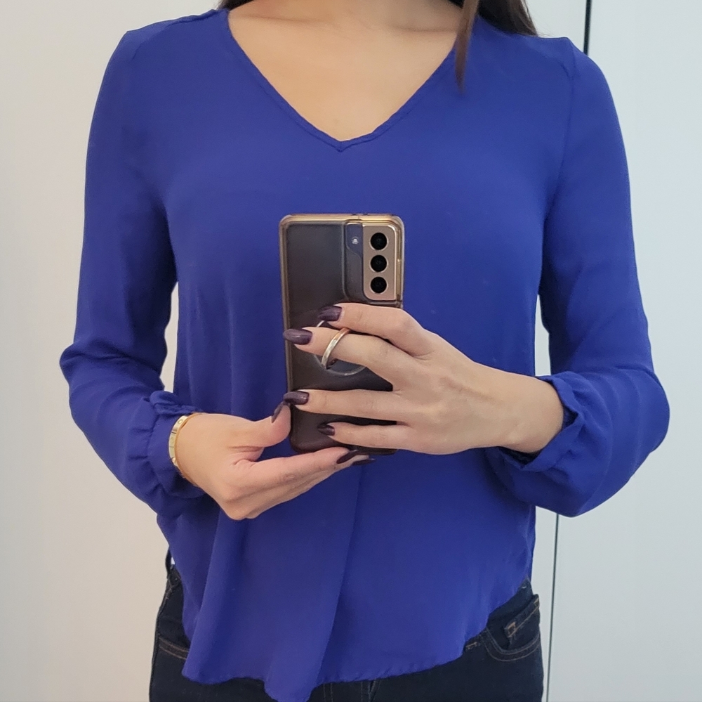 Lush blue blouse